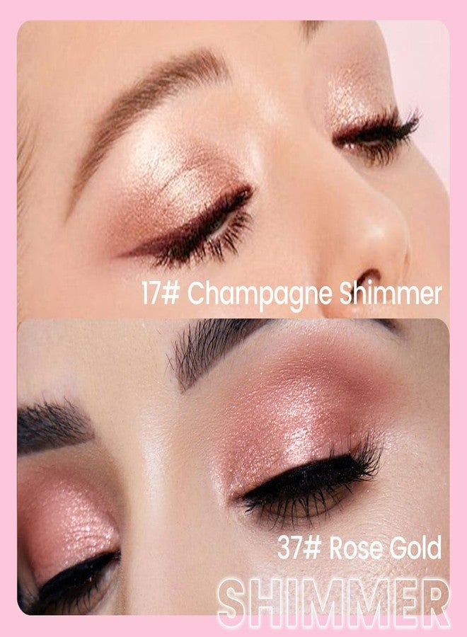 evpct 2Pcs Cream Eye Shadow Brightener Sticks Set for Eyes Waterproof, Champagne & Rose Gold Shimmer Cream Eyeshadow Applicator Stick Long Lasting Pigmented Eye Makeup sombras en crema para ojos 17+37 - Image 2